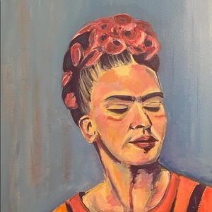 Frida acrylic portrait painting on canvas 40*50 cm (16*20 in)